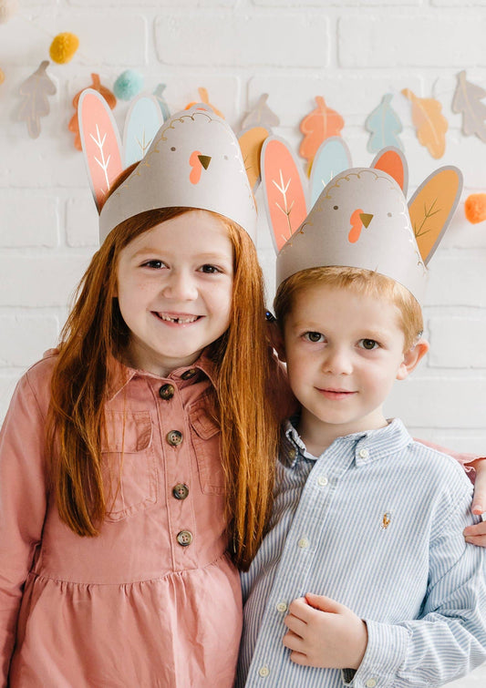 THP808 - Harvest/Thanksgiving Turkey Hats 8ct