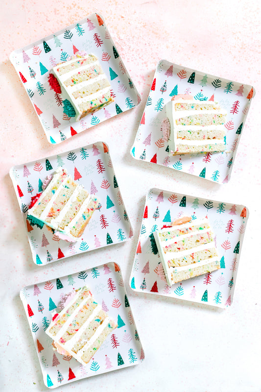 Festive Christmas Trees Dinner Plates