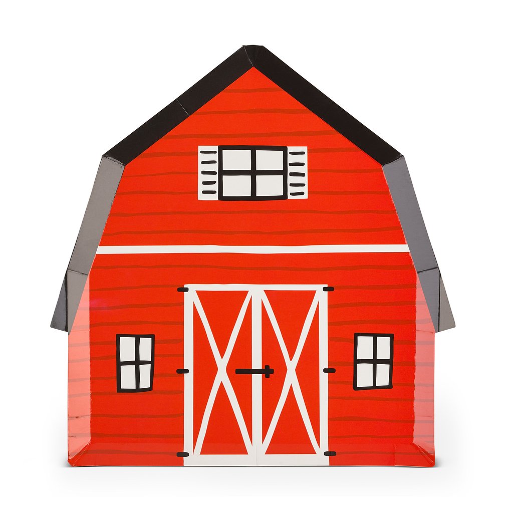On the Farm Red Barn Plates
