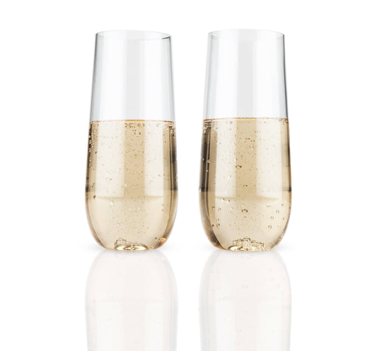 Flexi™: Stemless Champagne Flute Set