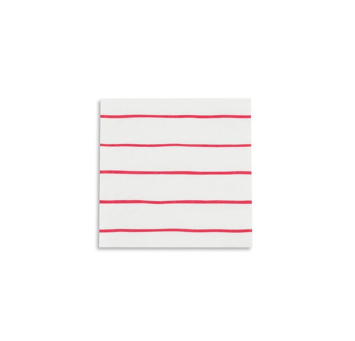 Frenchie Striped Small Napkins - Various Colors