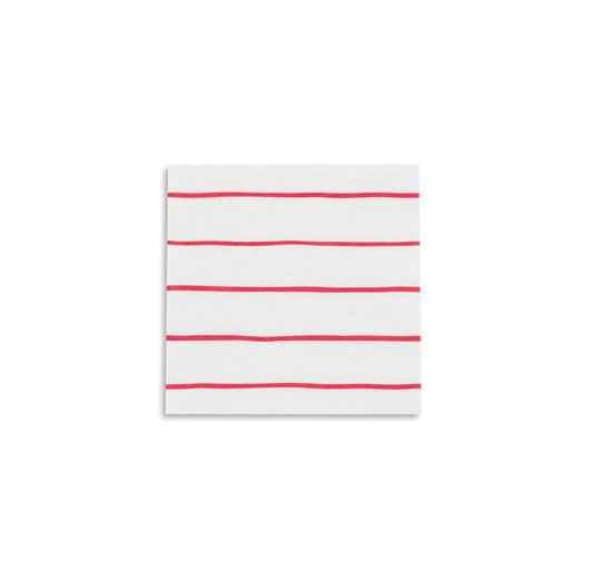 Frenchie Striped Small Napkins - Various Colors